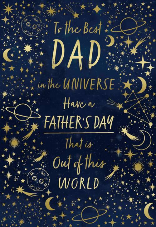 Dad Father’s Day card- best in universe