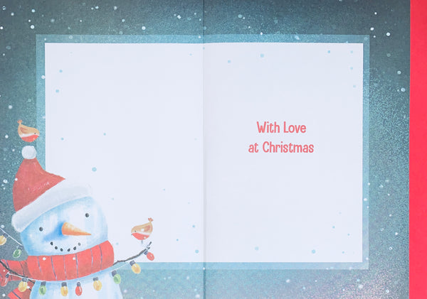 Baby’s first Christmas card - cute snowman