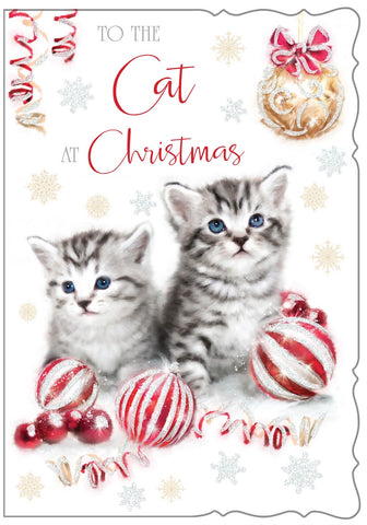 To the cat Christmas card - cute cats