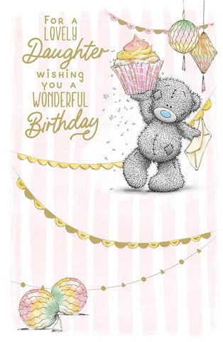 Me you Daughter birthday card : bear with gift