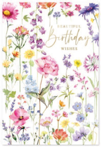 Birthday card for her- pretty flowers
