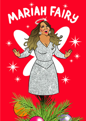 Funny Christmas card - Mariah Fairy