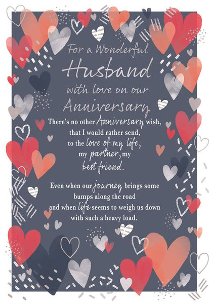 Husband anniversary card - sentimental verse