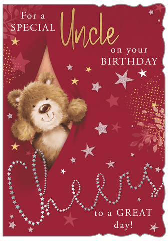 Uncle birthday card- cute bear