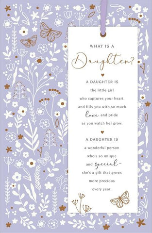 Luxury Daughter birthday card - what is a daughter?