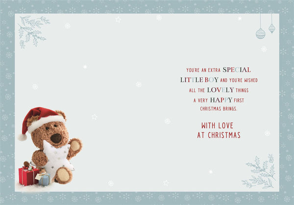 Great-Grandson 1st Christmas card - cute bear