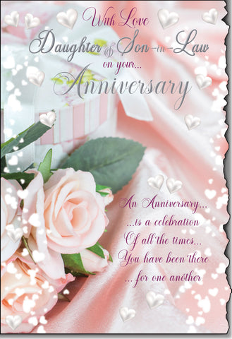 Daughter and Son-in-law anniversary card - long verse