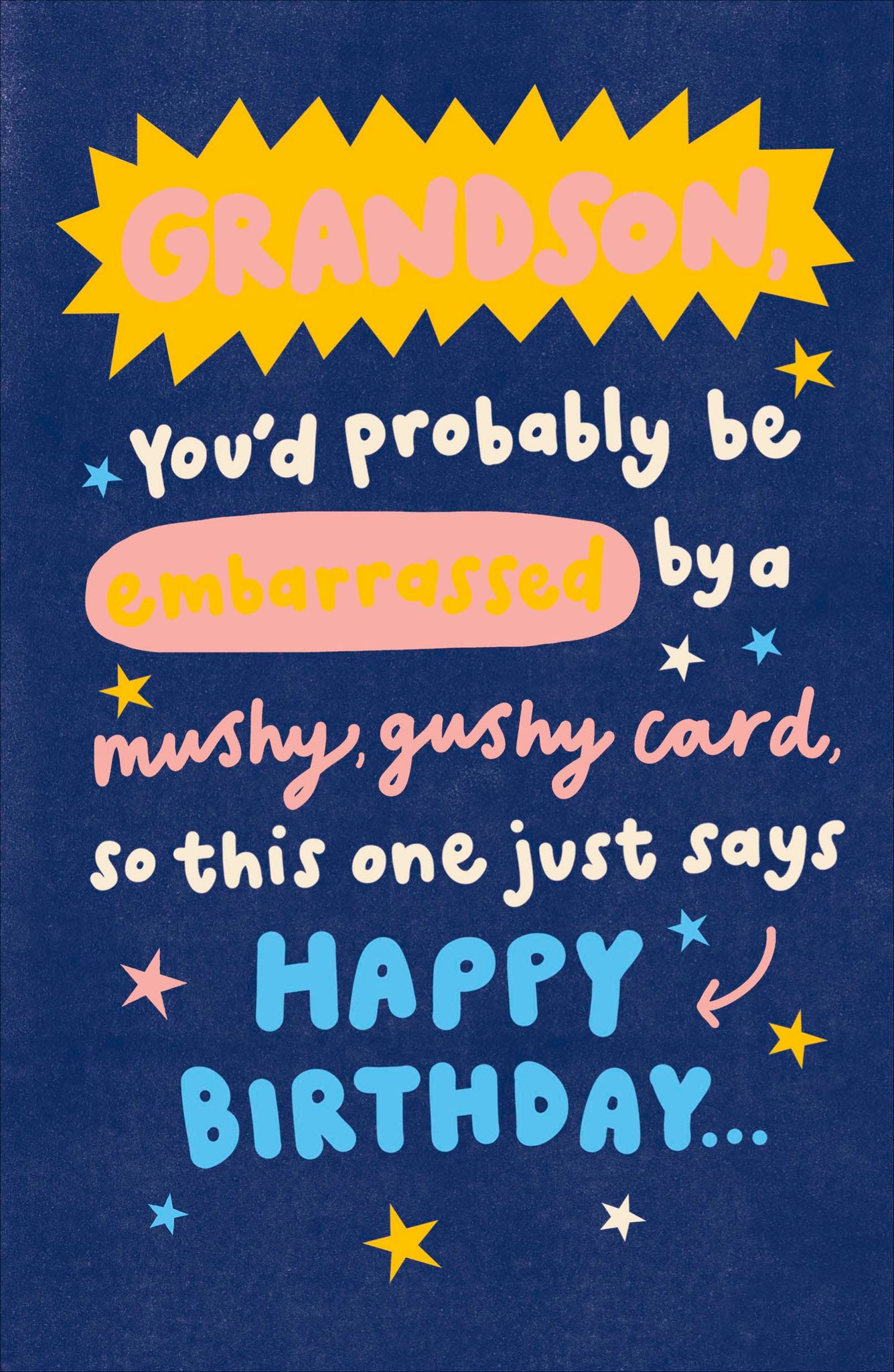 Grandson birthday card - funny card