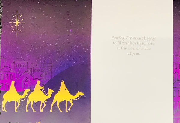 Religious Christmas card - Three wise men