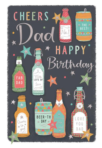 Dad birthday card- modern beers
