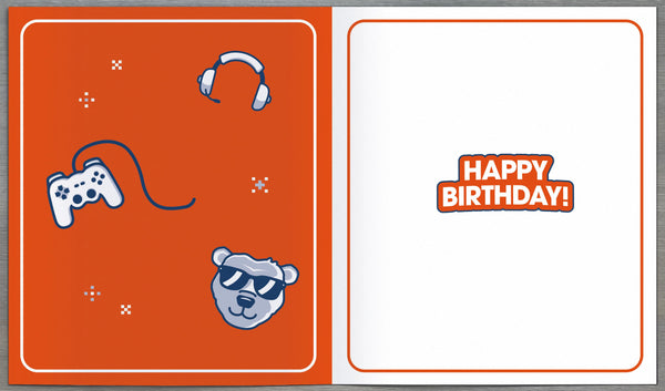 Grandson birthday card - fun gamer