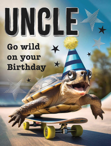 Uncle birthday card- go wild
