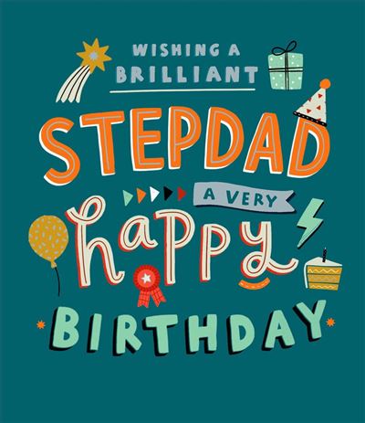 Step-dad birthday card - modern – Cards Through The Post.com