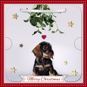 3D General Christmas card - cute Xmas puppy