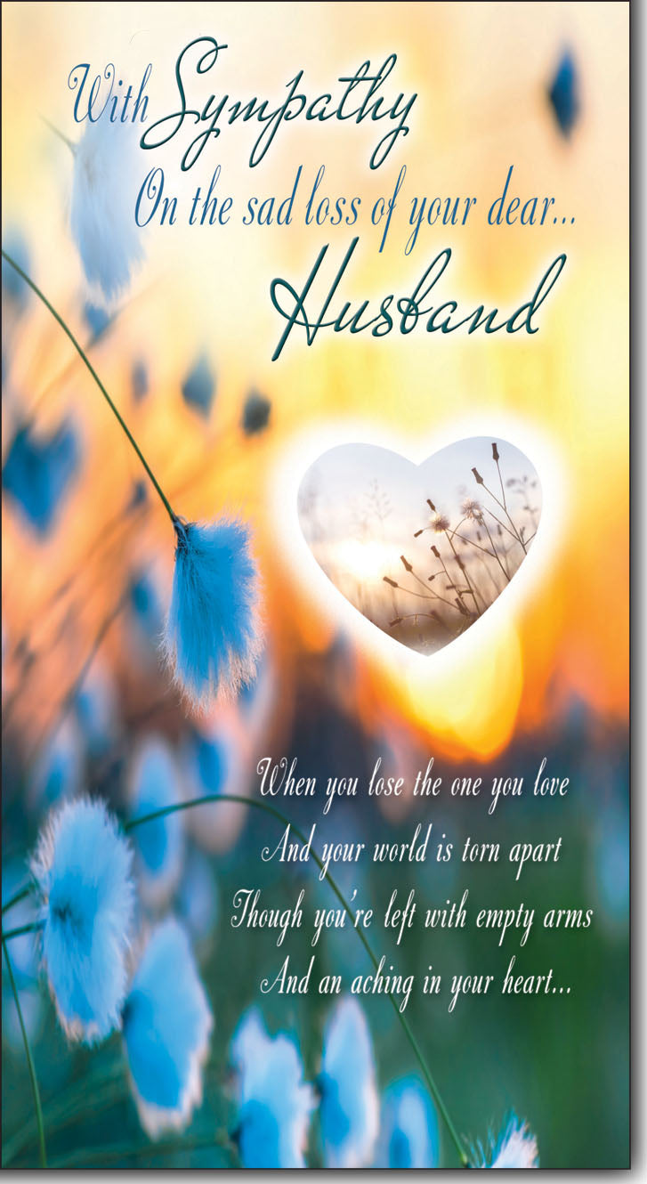 Loss of your Husband sympathy card - caring words