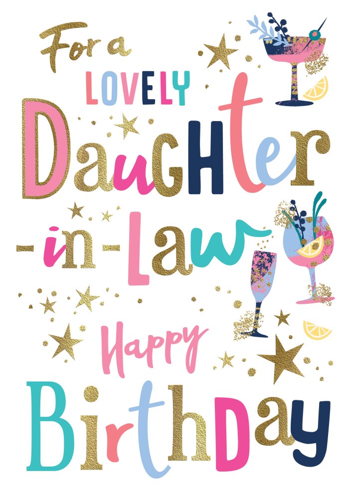 Daughter in law birthday card- sparkling drinks – Cards Through The ...