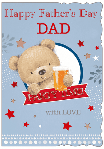 Dad Father’s Day card- cute bear and beer