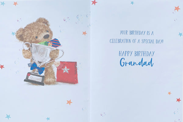 Grandad birthday card- cute bear