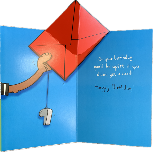 Son birthday card - funny football