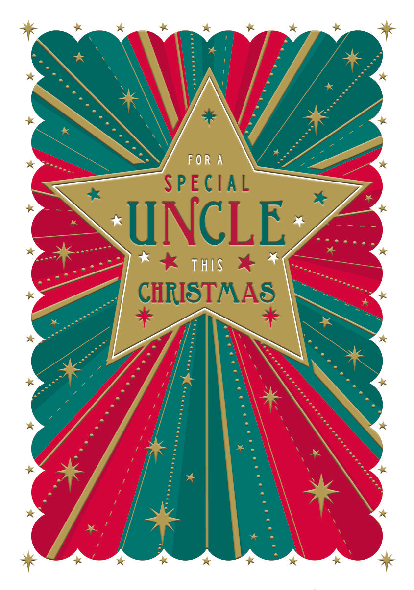 Uncle Christmas card - bright star