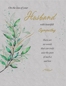 Loss of your Husband sympathy card