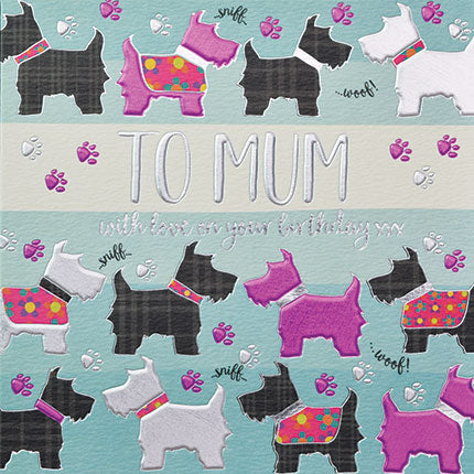 Wendy Jones Blackett Mum birthday card dogs