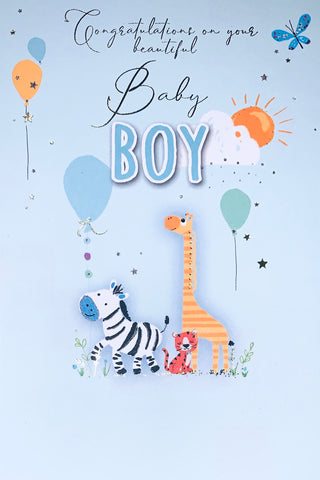 Birth of a baby boy card