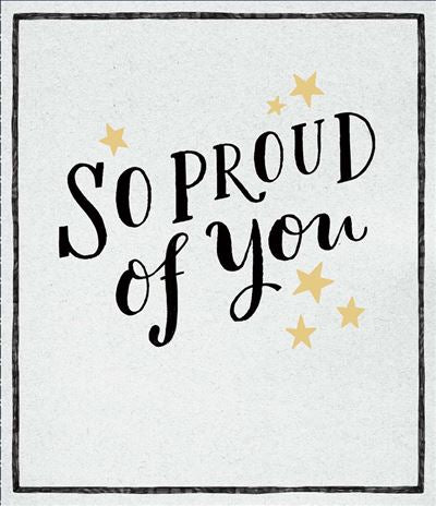 Congratulations card contemporary stars proud of you