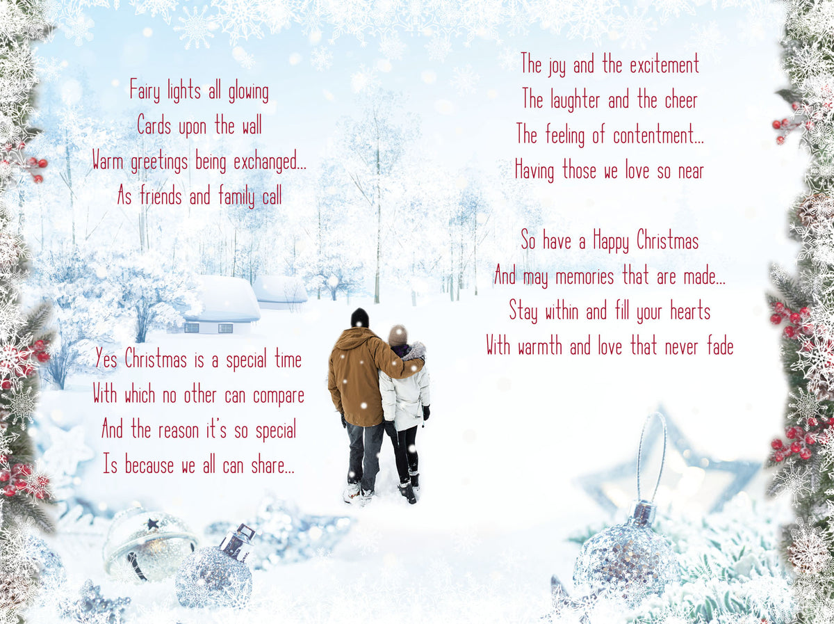 Sister and Brother-in-law Christmas card - sentimental verse – Cards ...