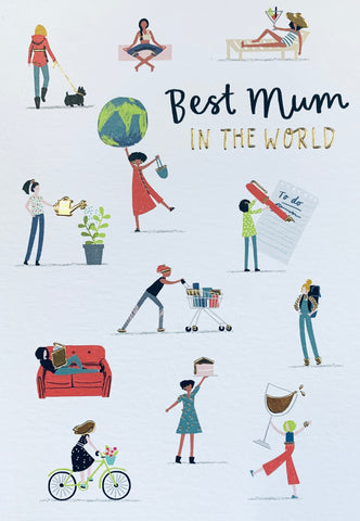 Mum Mother’s Day card- best mum in the world