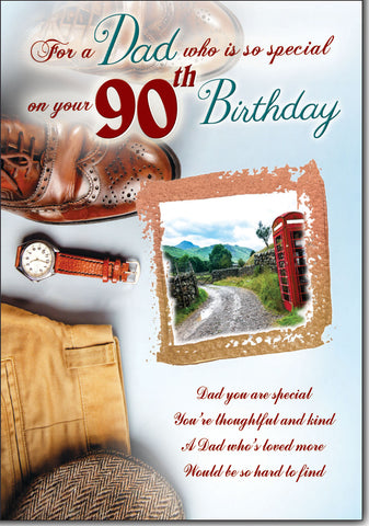 Dad 90th birthday card - sentimental verse