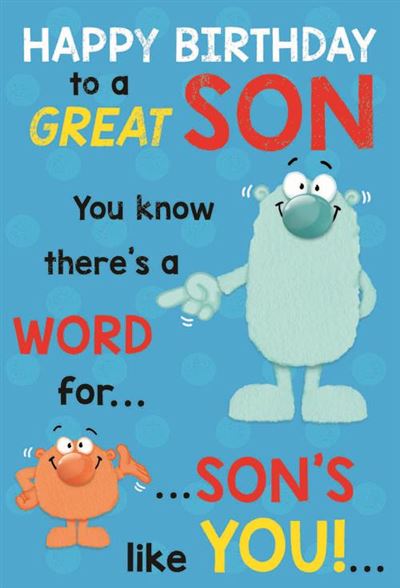 Son birthday card- funny card – Cards Through The Post.com