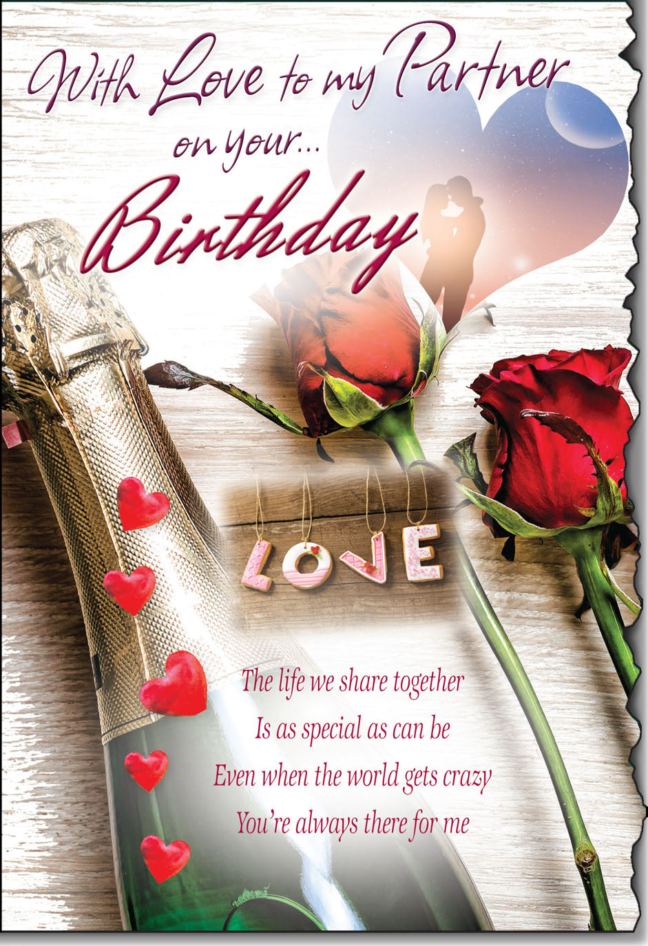 Partner birthday card sentimental verse