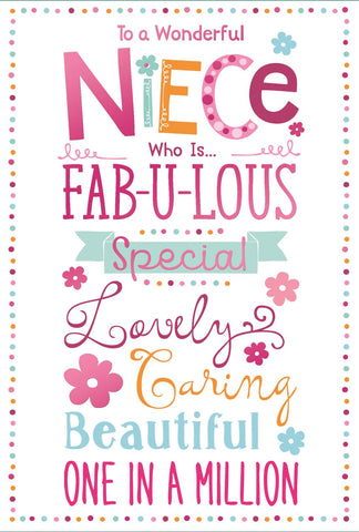 Niece birthday card modern design