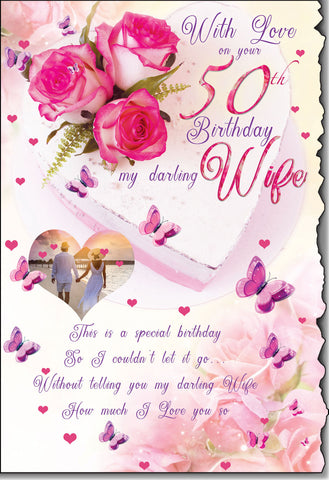 Wife 50th birthday card - sentimental verse