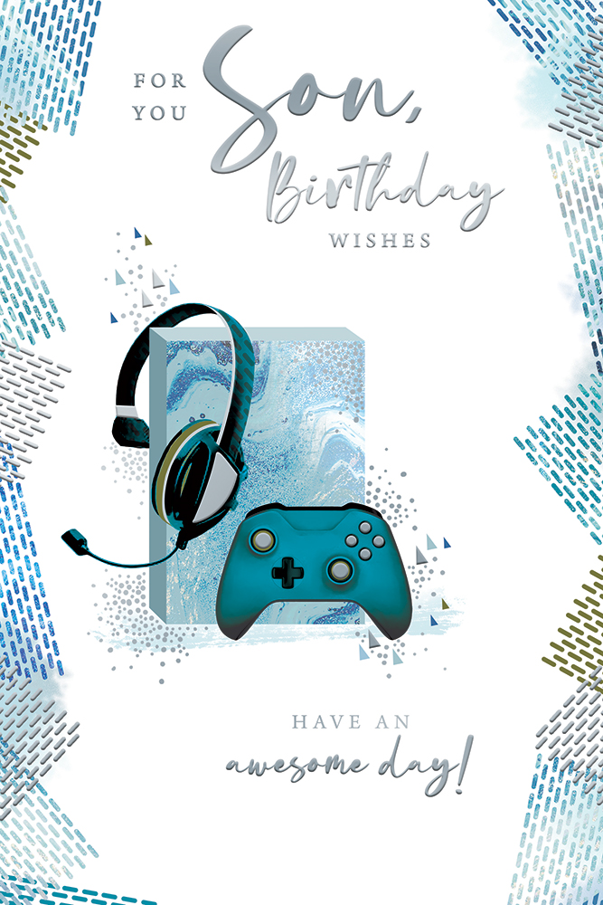 Son birthday card - gamer