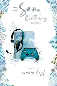 Son birthday card - gamer