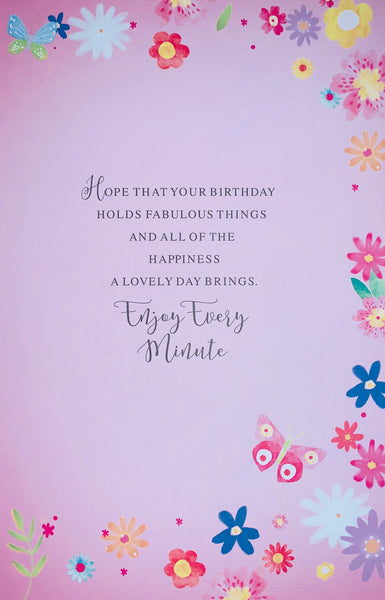 Special friend birthday card - flowers