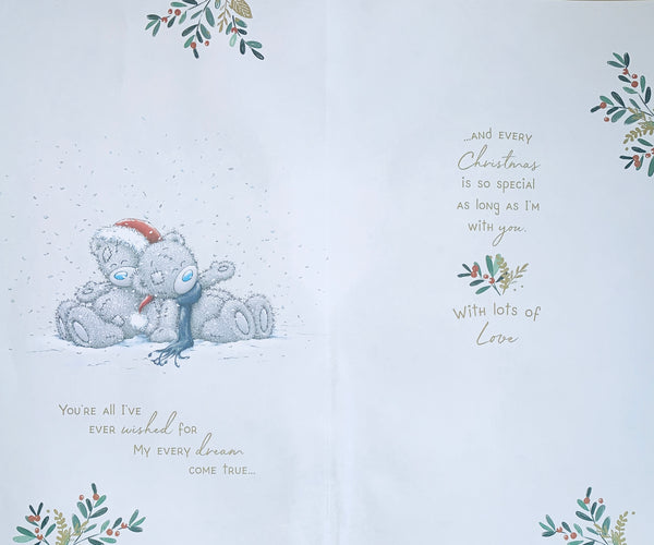 Me to you- Fiancé Christmas card- large card