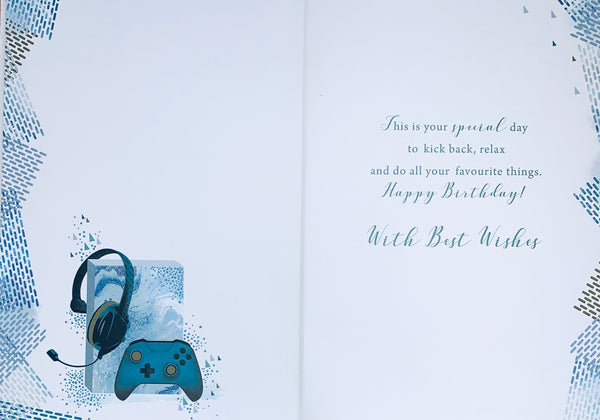 Son birthday card - gamer