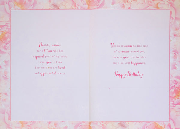 Mum birthday card - sentimental verse